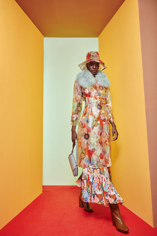 ABRIGO DE GABARDINA DE LINO