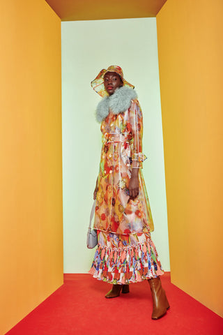 ABRIGO DE GABARDINA DE LINO