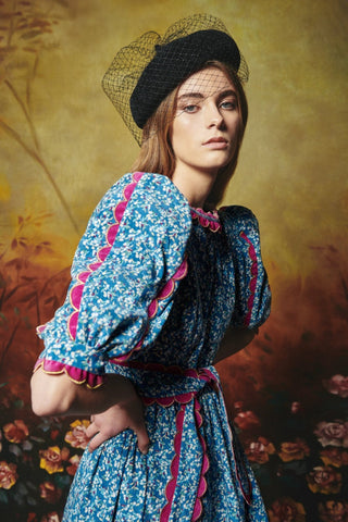 ALAMO DRESS BLUE CORDUROY - CELIA B
