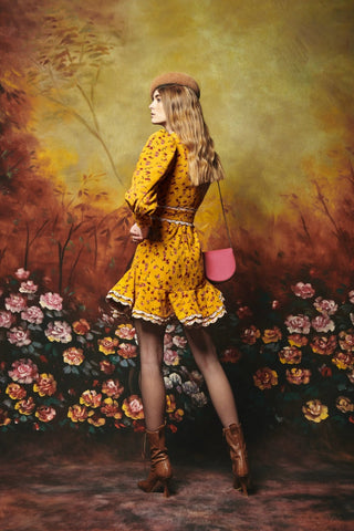 ALDER DRESS YELLOW COTTON - CELIA B
