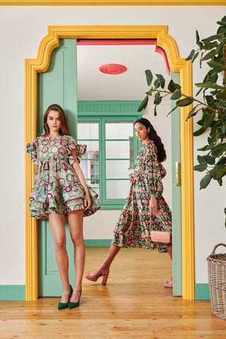 Coral Dress Green - CELIA B