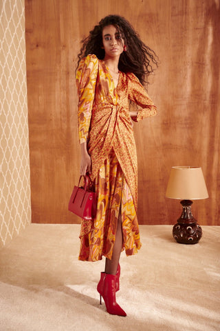 KAZBEK DRESS ORANGE - CELIA B