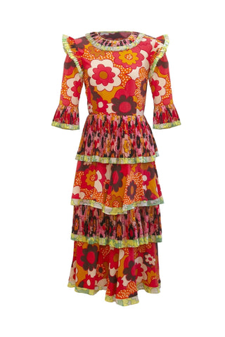 KUNZITE DRESS - RED-ORANGE - CELIA B