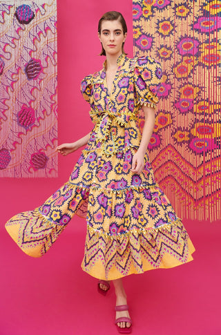 LOTTIE DRESS BUTTON FLOWER NET - CELIA B