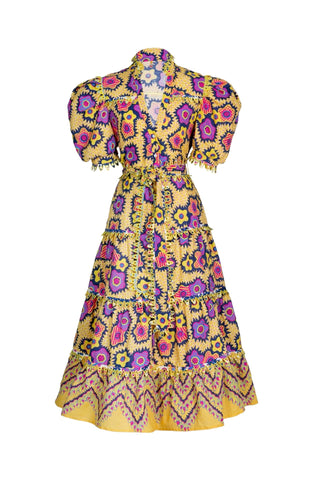 LOTTIE DRESS BUTTON FLOWER NET - CELIA B