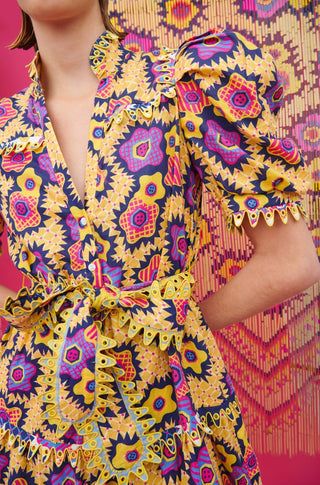 LOTTIE DRESS BUTTON FLOWER NET - CELIA B