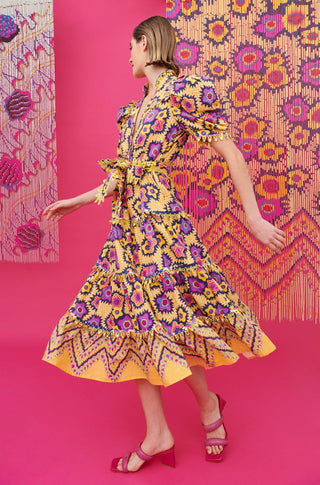 LOTTIE DRESS BUTTON FLOWER NET - CELIA B