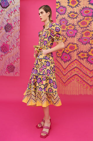 LOTTIE DRESS BUTTON FLOWER NET - CELIA B