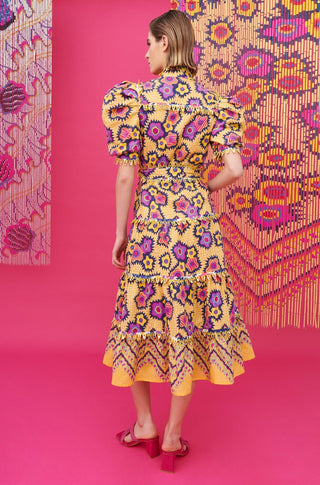 LOTTIE DRESS BUTTON FLOWER NET - CELIA B
