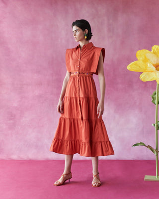 Lucero Dress Orange - CELIA B