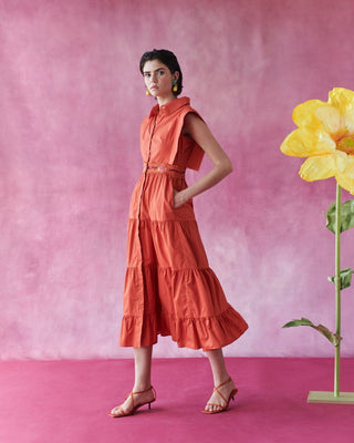 Lucero Dress Orange - CELIA B