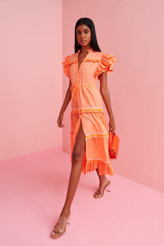 Moonlit Dress Orange - CELIA B