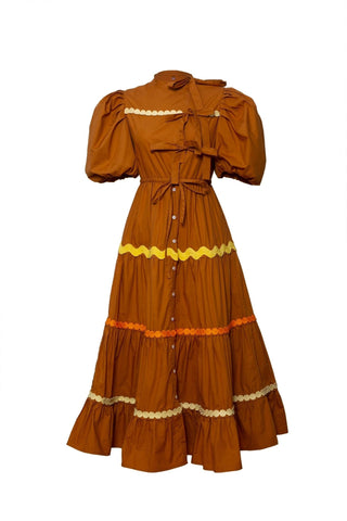 TYRA DRESS-BROWN - CELIA B