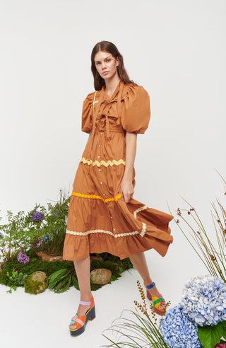 TYRA DRESS-BROWN - CELIA B