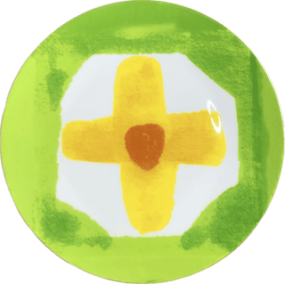 YELOW IRIS PLATE SET OF TWO - CELIA B